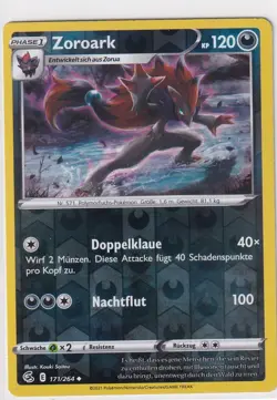 Pokemon Fusionsangriff Karte 171/264 Zoroark Reverse Holo deutsch - Image 1
