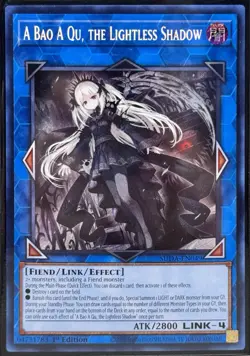 YuGiOh! A-Bao A Qu, the Lightless Shadow [SUDA-EN049] Secret Rare; 1st Edition - Image 3