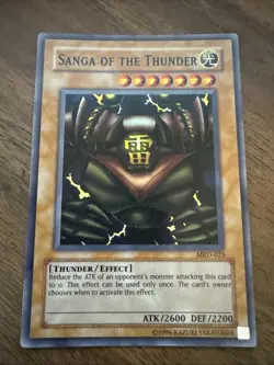 Yu-Gi-Oh! Sanga of the Thunder MRD-025 Super Rare Metal Raiders LP 1996 - Image 1