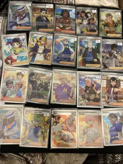 20 Pokemon Sword & Shield Scarlet & Violet Full Art Trainers Card Bundle Lot Set - Image 1