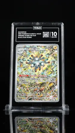 Magneton 159 Surging Sparks ETB Promo Pokemon Card 2024 Tag 10 Gem Mint - Image 1