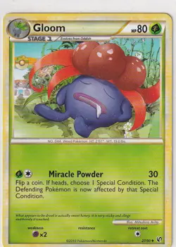 Pokemon Karte Trading Card Game Unerschrocken Nr. 27/90 Gloom englisch - Image 1