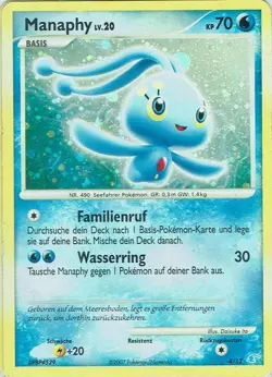 Pokemon Karte Trading Card Game Manaphy Trainer Kit Nr. 4/12 Manaphy Holo - Image 1