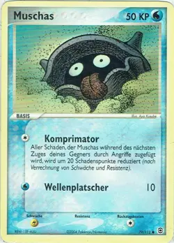 Pokemon Karte Trading Card Feuerrot & Blattgrun Nr. 79/112 Muschas deutsch - Image 1