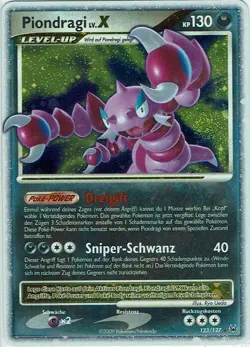 Pokemon Karte Trading Card Game Platin Nr. 123/127 Piondragi Lv. X deutsch - Image 1