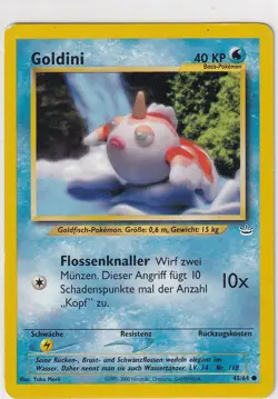 Pokemon Karte Trading Card Game Neo Revelation Nr 45/64 Goldini deutsch - Image 1