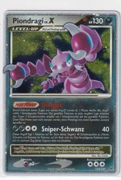 Pokemon Karte Trading Card Platin Nr. 123/127 Piondragi Lv. X deutsch 1 - Image 1