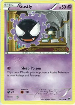 Pokemon Karte Trading Card Game XY Turbostart Nr. 58/162 Gastly - Image 1