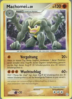 Pokemon Karte Sammelkarte Trading Card Game Diamant & Perl Nr. 31/130 Machomei - Image 1