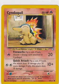 Pokemon Karte Trading Card Neo Genesis Nr. 57/111 Cyndaquil englisch - Image 1