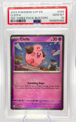 Cleffa 095 PSA 10 - Black Star Promo Cosmos Holo 2024 Pokemon Card - Image 1