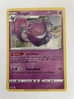Pokemon Gengar Holo Rare Card 085/202 Swsh01: Sword & Shield Base NM/M - Image 1