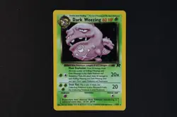Dark Weezing 14/82 Holo Shiny Pokemon TCG Card Vintage Team Rocket Light Play - Image 1