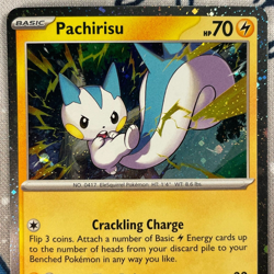 Pachirisu SVP158 Black Star Promo Cosmos Holo Scarlet & Violet Pokemon Card NM - Image 2