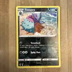 POKEMON Card - Toxapex 115/195 - Reverse Holo - Silver Tempest - NM - Image 1