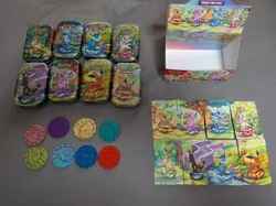 Prismatic Evolutions *EMPTY* Mini Tin Complete Set Of 8 (Tin + Card + Coin) - Image 1