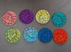Prismatic Evolutions *EMPTY* Mini Tin Complete Set Of 8 (Tin + Card + Coin) - Image 3