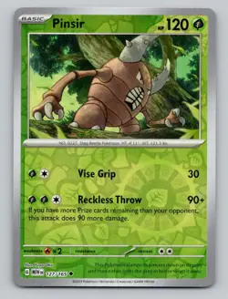 Reverse Holo Pinsir #127/165 Uncommon SV2a: Pokemon Card 151 Pokemon - Image 1