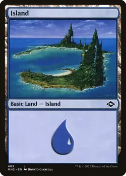 Lot of 20x ETCHED FOIL Island #483 Same Art - MH2 Mordern - MTG Magic NM LAND - Image 1