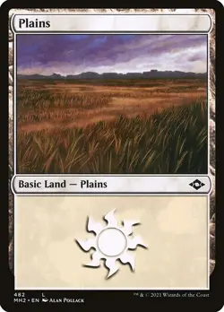 Lot of 20x ETCHED FOIL Plains #482 Same Art - MH2 Mordern - MTG Magic NM LAND - Image 1