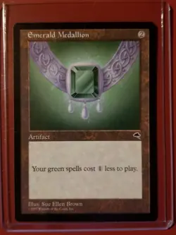 MTG Magic the Gathering Emerald Medallion Tempest NM - Image 1