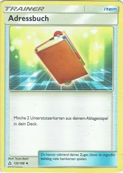 Pokemon Karte Ultra-Prisma Nr. 132/156 Adressbuch deutsch - Image 1