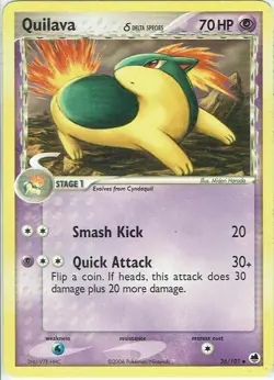 Pokemon Karte EX Dragon Frontiers Nr. 36/101 Quilava englisch - Image 1