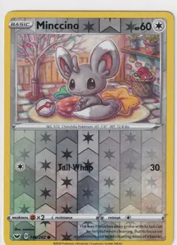 Pokemon Karte TCG Schwert und Schild 146/202 Minccino Reverse Holo englisch - Image 1