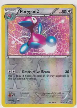 Pokemon Karte Plasma Blaster Nr. 73/101 Porygon2 Reverse Holo englisch - Image 1