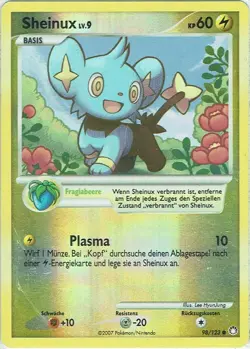 Pokemon Karte Geheimnisvolle Schatze Nr. 98/123 Sheinux Reverse Holo deutsch - Image 1