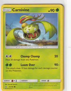 Pokemon Karte Ultra-Prisma Nr. 12/156 Carnivine englisch - Image 1