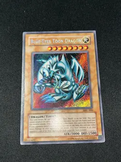 Blue Eyes Toon Dragon Secret Rare MRL-000 Unlimited Yu-Gi-Oh LP Original Print - Image 1