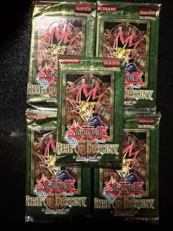 Yu-Gi-Oh Rise of Destiny Booster Pack 1st Edition - 5 Pk Lot - Image 1