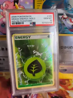 Pokemon Card Grass Energy Holo Ex Holon Phantoms 2006 Japanese PSA 10 - Image 1