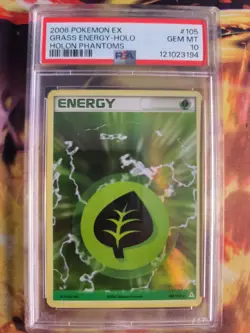 Pokemon Card Grass Energy Holo Ex Holon Phantoms 2006 Japanese PSA 10 - Image 2