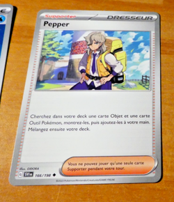 POKEMON ECARLATE ET VIOLET FRANCAISE CARD CARTE PEPPER 166/198 SVI FR MINT - Image 1