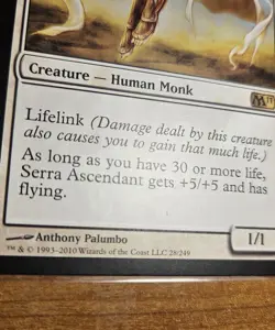 Serra Ascendant M11 Magic: The Gathering Card LP MTG EDH - Image 2