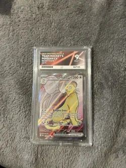 Pokemon TCG Destined Rivals Team Rockets Persian EX Full Art Card 219/182 Ace 9 - Image 1