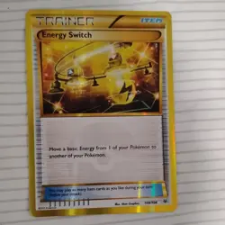 Pokemon Card TCG Energy Switch 109/108 XY Roaring Skies NM Rainbow Holo Full Art - Image 1