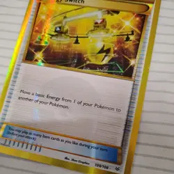 Pokemon Card TCG Energy Switch 109/108 XY Roaring Skies NM Rainbow Holo Full Art - Image 2
