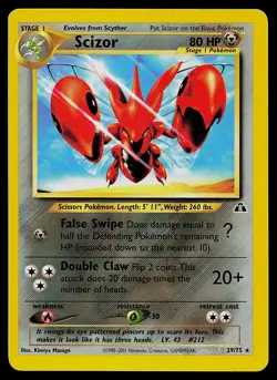 Pokemon Card - Scizor Neo Discovery 29/75 Non Holo Rare - Image 1