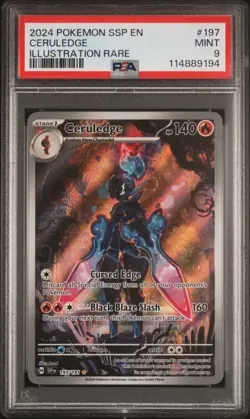 Ceruledge 197/191 IR Pokemon Surging Sparks PSA 9 #9194 - Image 1