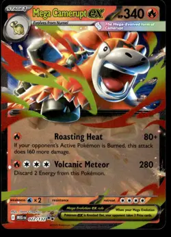 Pokemon TCG Mega Evolutions #022/132 Mega Camerupt EX NM - Image 1