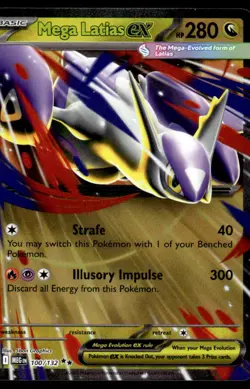 Pokemon TCG Mega Evolutions #100/132 Mega Latias EX NM - Image 1