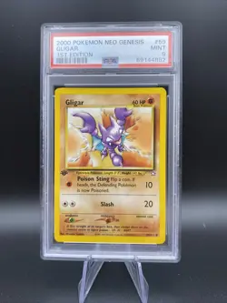 2000 Pokemon Gligar Neo Genesis 59 Regular 1st Edition Common PSA 9 MINT - Image 1