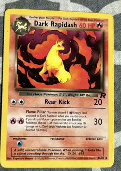 Dark Rapidash 44/82 Team Rocket Pokemon TCG Uncommon Near Mint NM Unlimited - Image 1