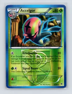 Pokemon TCG Accelgor (Team Plasma) 8/101 Plasma Blast Reverse Holo LP - Image 1