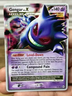 Gengar LV.X 97/99 Platinum Arceus Holo Ultra Rare Pokemon TCG - DMG - Image 3