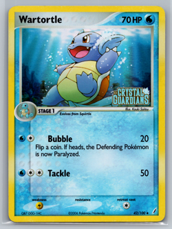 Pokemon TCG 2006 Wartortle 42/100 [Reverse Holo] Stamped Crystal Guardians NM🔥 - Image 1