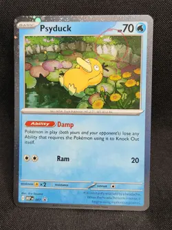 SWIRL - Pokemon - Psyduck 007 - Mega Evolutions Promo Holo Cosmos - Image 1